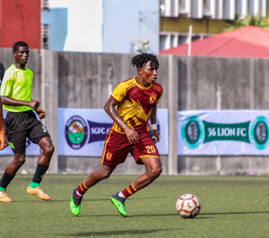 Dami in action for Spartak Football Club against Useful Youth SC