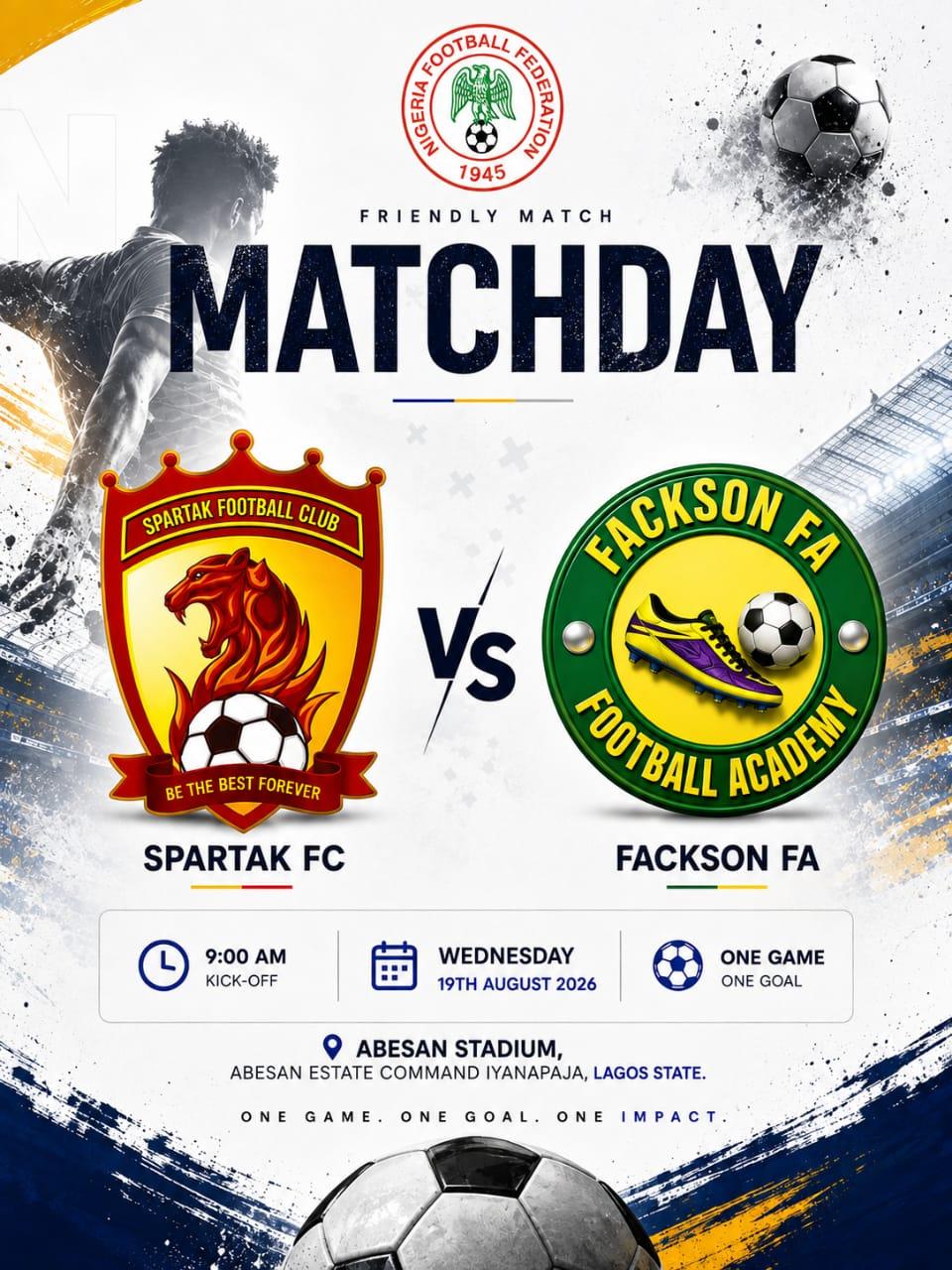 Spartak Football Club vs Fackson FA match image